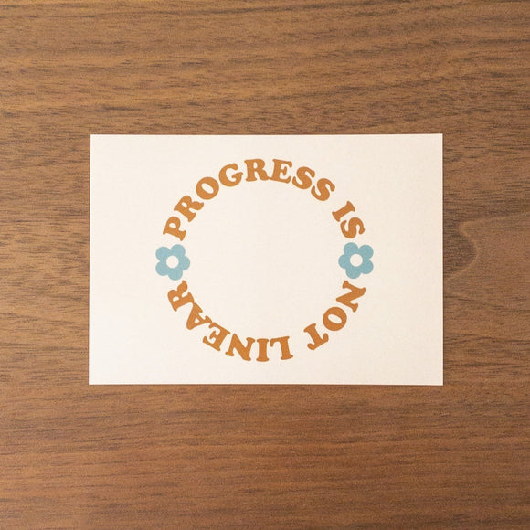 'Progress Is Not Linear' Postcard/Mini Print