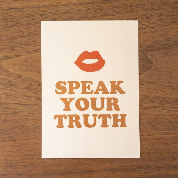 'Speak Your Truth' Postcard/Mini Print