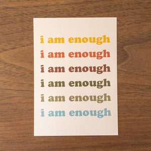'I Am Enough' Postcard/Mini Print